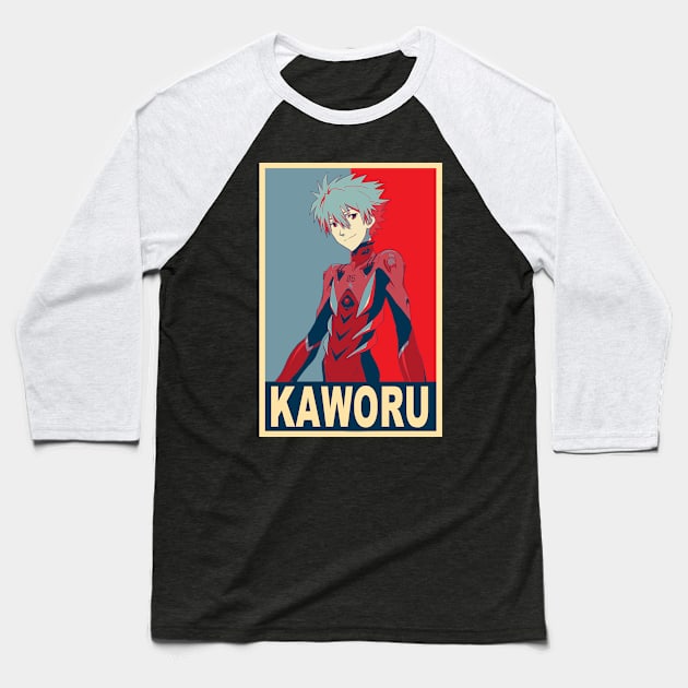 Kaworu Poster - evangelion Baseball T-Shirt by Jack Jackson